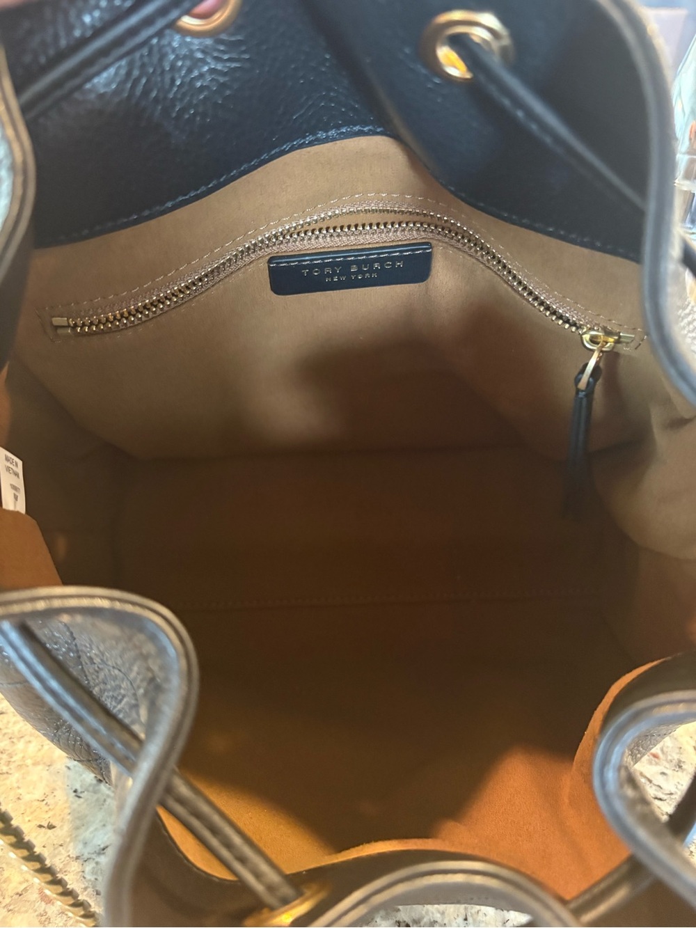 Tory Burch Charlie Small Drawstring Bag - Picture 5 of 5